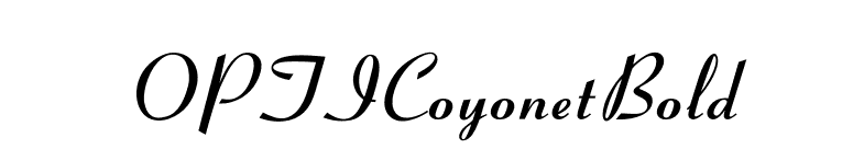 OPTICoyonetBold font preview