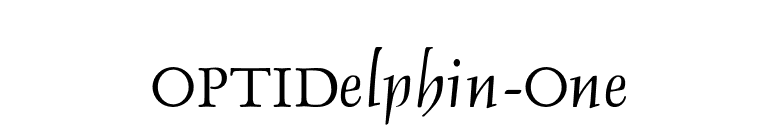 OPTIDelphin-One font preview