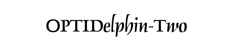 OPTIDelphin-Two font preview