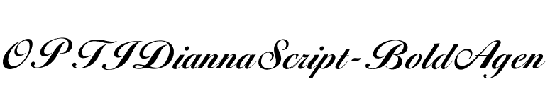 OPTIDiannaScript-BoldAgen font preview