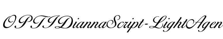 OPTIDiannaScript-LightAgen font preview