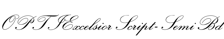 OPTIExcelsiorScript-SemiBd font preview