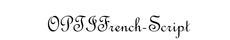 OPTIFrench-Script font preview