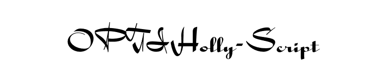 OPTIHolly-Script font preview
