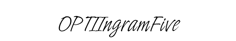 OPTIIngramFive font preview