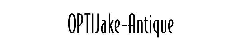 OPTIJake-Antique font preview