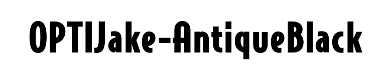 OPTIJake-AntiqueBlack font preview