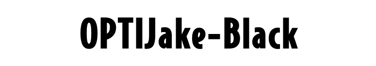 OPTIJake-Black font preview