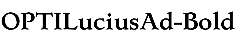 OPTILuciusAd-Bold font preview