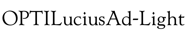 OPTILuciusAd-Light font preview