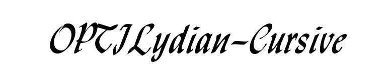 OPTILydian-Cursive font preview
