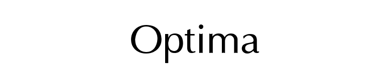 Optima font preview