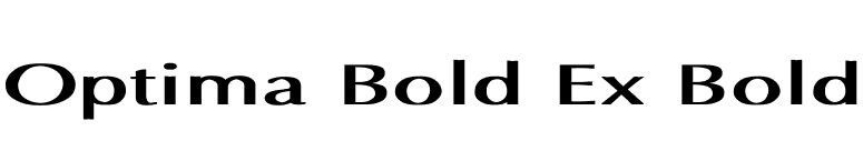 Optima Bold Ex Bold font preview