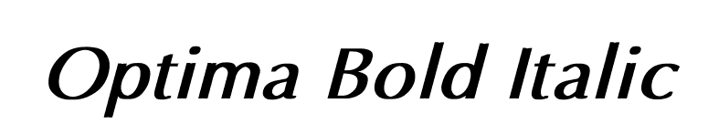 Optima Bold Italic font preview