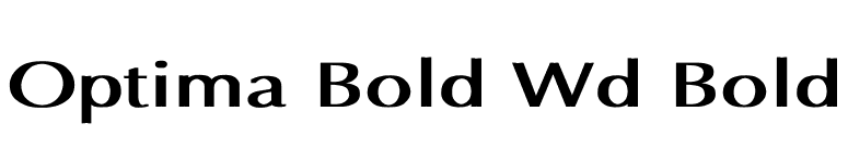 Optima Bold Wd Bold font preview