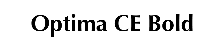 Optima CE Bold font preview