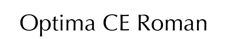 Optima CE Roman font preview