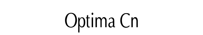 Optima Cn font preview