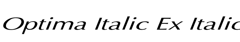 Optima Italic Ex Italic font preview