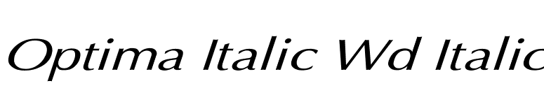 Optima Italic Wd Italic font preview
