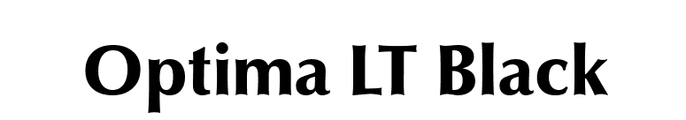 Optima LT Black font preview