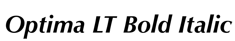Optima LT Bold Italic font preview