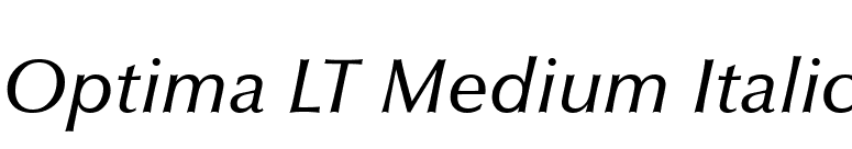 Optima LT Medium Italic font preview