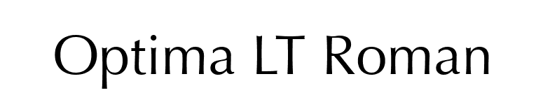Optima LT Roman font preview