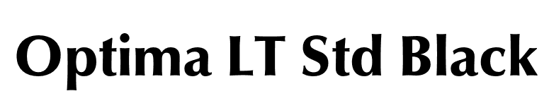 Optima LT Std Black font preview