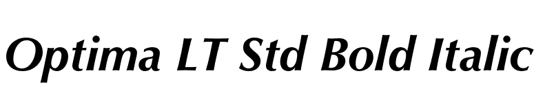 Optima LT Std Bold Italic font preview
