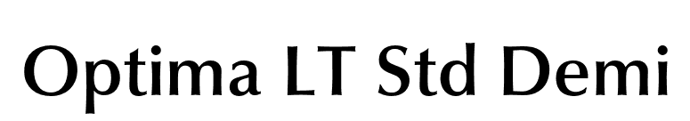 Optima LT Std Demi font preview