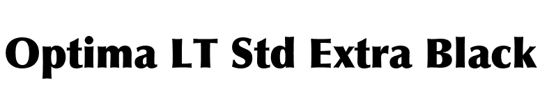 Optima LT Std Extra Black font preview