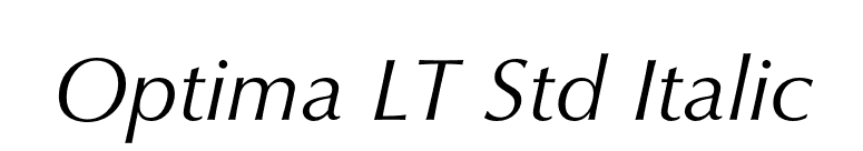 Optima LT Std Italic font preview