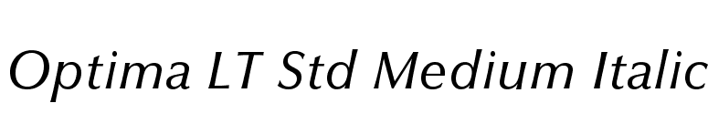 Optima LT Std Medium Italic font preview