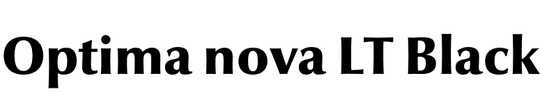 Optima nova LT Black font preview