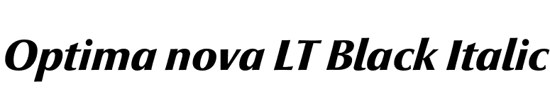Optima nova LT Black Italic font preview