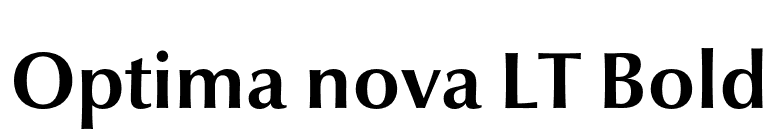 Optima nova LT Bold font preview