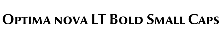Optima nova LT Bold Small Caps font preview