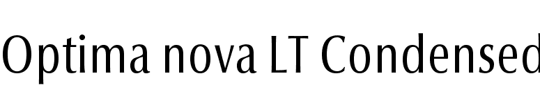 Optima nova LT Condensed font preview