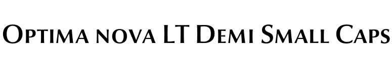 Optima nova LT Demi Small Caps font preview