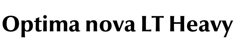 Optima nova LT Heavy font preview