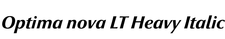 Optima nova LT Heavy Italic font preview