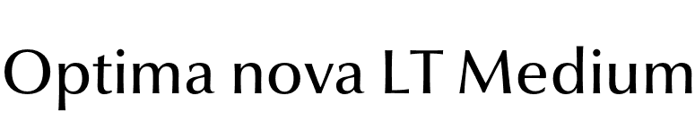 Optima nova LT Medium font preview