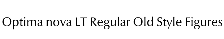 Optima nova LT Regular Old Style Figures font preview