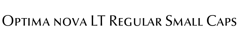 Optima nova LT Regular Small Caps font preview