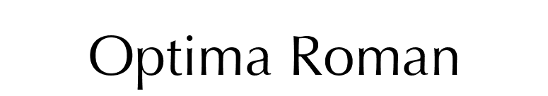 Optima Roman font preview