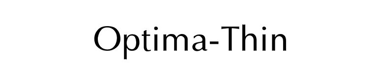 Optima-Thin font preview