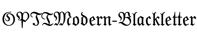 OPTIModern-Blackletter font preview