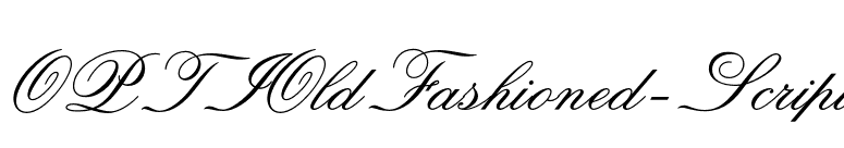 OPTIOldFashioned-Script font preview