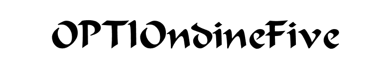 OPTIOndineFive font preview